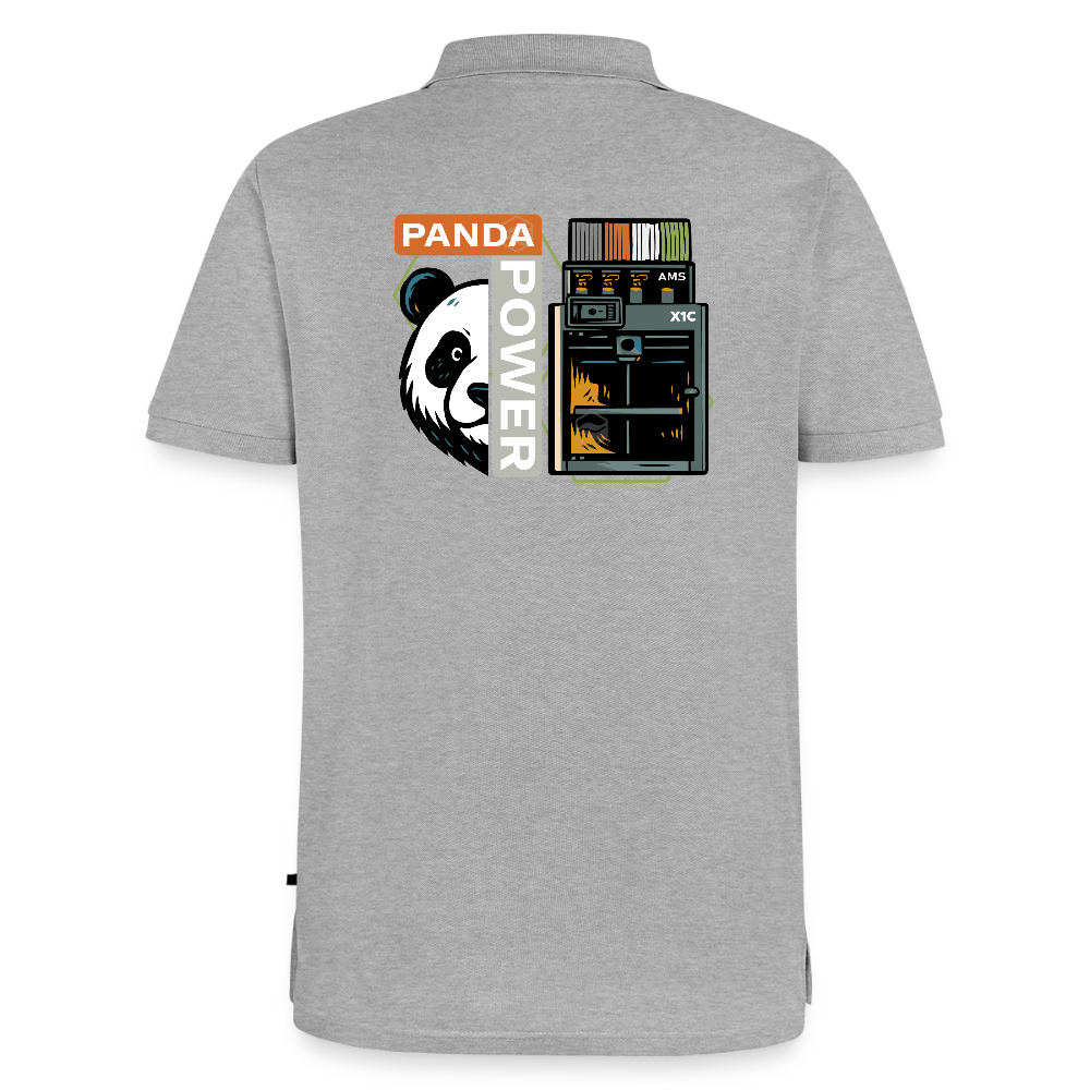 PANDA POWERWEAR – Built to Print X1C Polo Shirt - Grau meliert