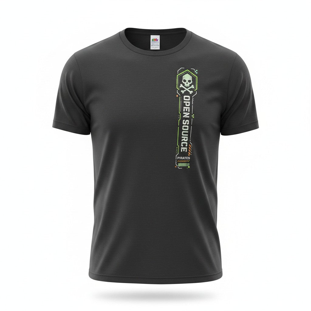 Open Source Pirates T-Shirt – Skull & Circuit Maker Design