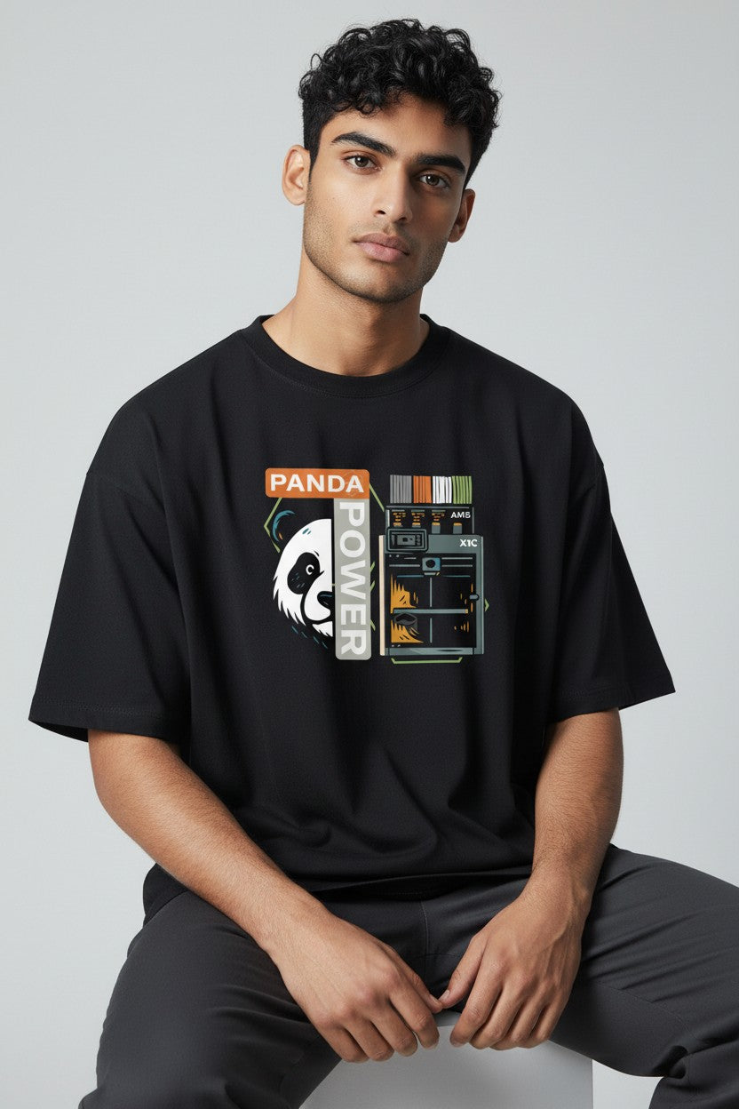 Panda Power – 3D-Druck Maker T-Shirt - X1C Edition